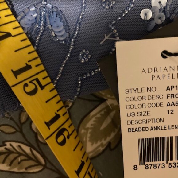 Adrianna Papell Tea Length French Blue dress - Picture 9 of 9